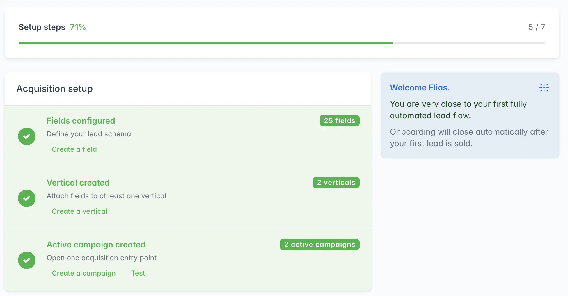 Guided Setup Flows